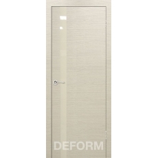 Дверное полотно DEFORM Н2 ПО 40*800*2000(Дуб французский КАПУЧИНО Лакобель Перламутр)