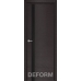 Дверное полотно DEFORM Н2 ПО 40*800*2000 (Дуб французский ТЕМНЫЙ Черный лакобель)