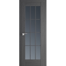 Дверь Пекан темный 102 Х стекло графит 2000*800