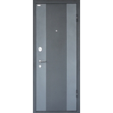 Дверь металлическая ЧБ Волкодав4186накМеттМ-27Сер/мU20 Магнолия сатинатПраваяPunХром+Бр+Зад()Глазок двер.БезОБР