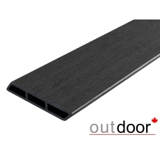 Доска заборная Ромбус ДПК Outdoor 122*22*3000 мм. STORM BLACK черная