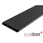 Доска заборная Ромбус ДПК Outdoor 122*22*4000 мм. STORM BLACK черная