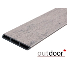 Доска заборная Ромбус ДПК Outdoor 122*22*4000 мм. STORM GREY серая