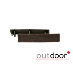 Заглушка торцевая пластиковая Outdoor для заборной доски 115*22 мм темно-коричневая