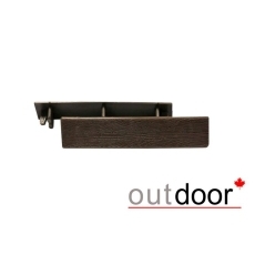 Заглушка торцевая пластиковая Outdoor для заборной доски 115*22 мм темно-коричневая