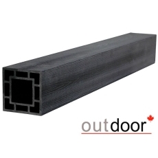 Столб ДПК Outdoor 120*120*3000 мм. STORM BLACK черный