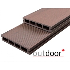 Террасная доска ДПК Outdoor 150*25*3000 мм. вельвет/шлифованная коричневая микс