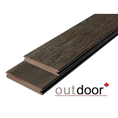 Террасная доска ДПК Outdoor 3D 140*21*2900 мм полнотелая STORM/OLD WOOD BROWN темно-коричневая микс