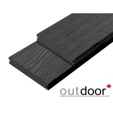 Террасная доска ДПК Outdoor 3D 140*25*3000 мм. полнотелая STORM/OCEAN BLACK черная