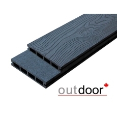 Террасная доска ДПК Outdoor 3D 150*25*4000 мм. OCEAN BLACK черная