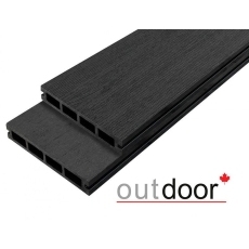 Террасная доска ДПК Outdoor 3D 150*25*4000 мм. STORM BLACK черная